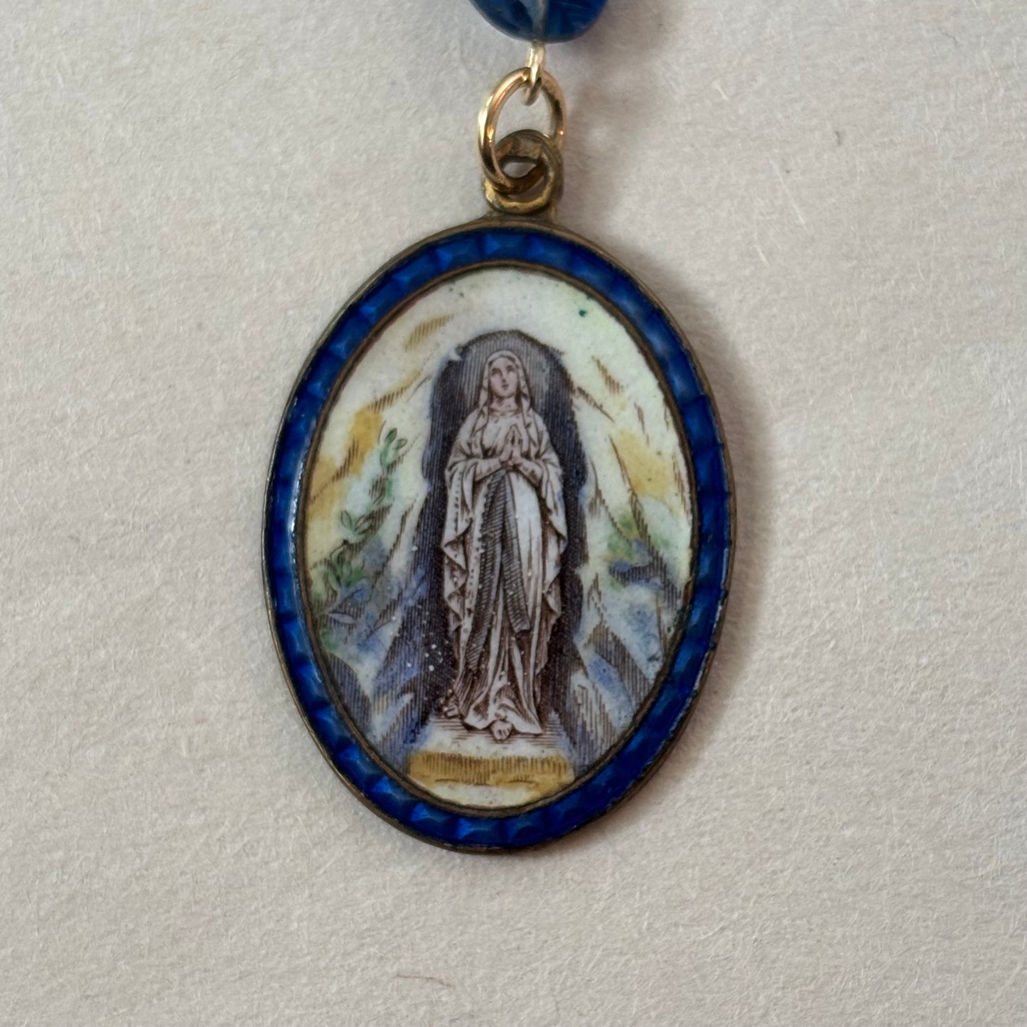 painted mary necklace