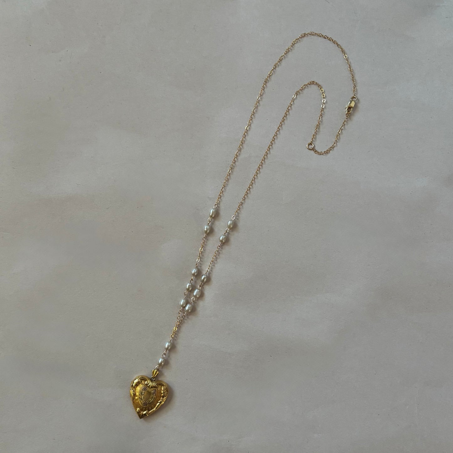 lucky heart locket necklace