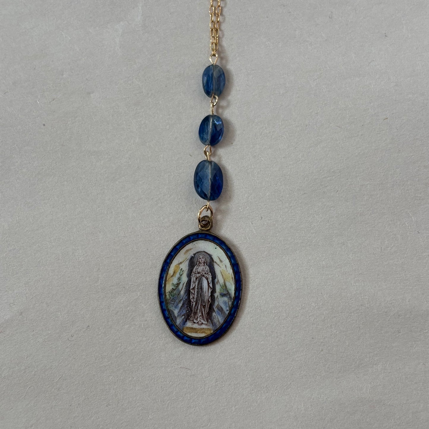 painted mary necklace