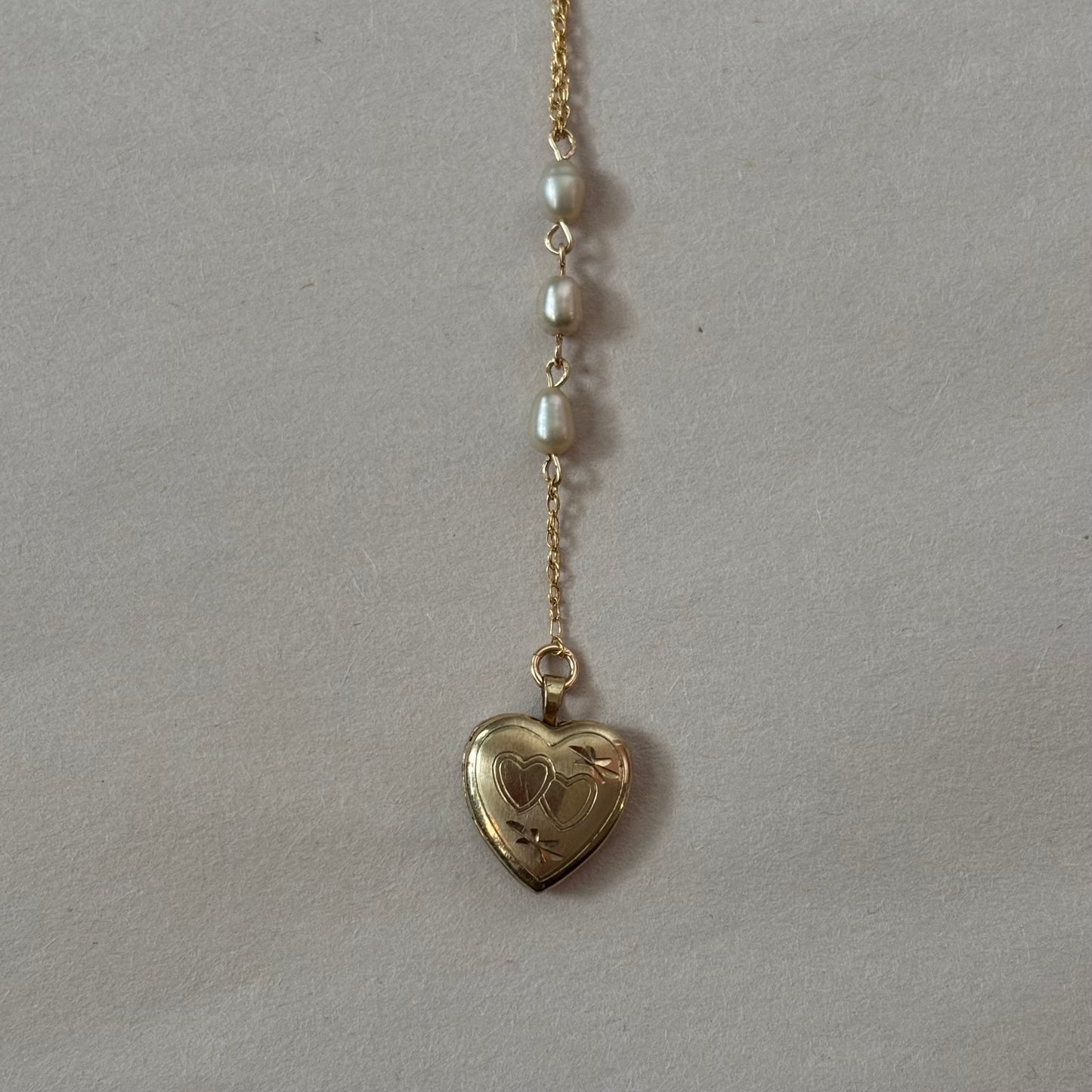 mini heart locket necklace