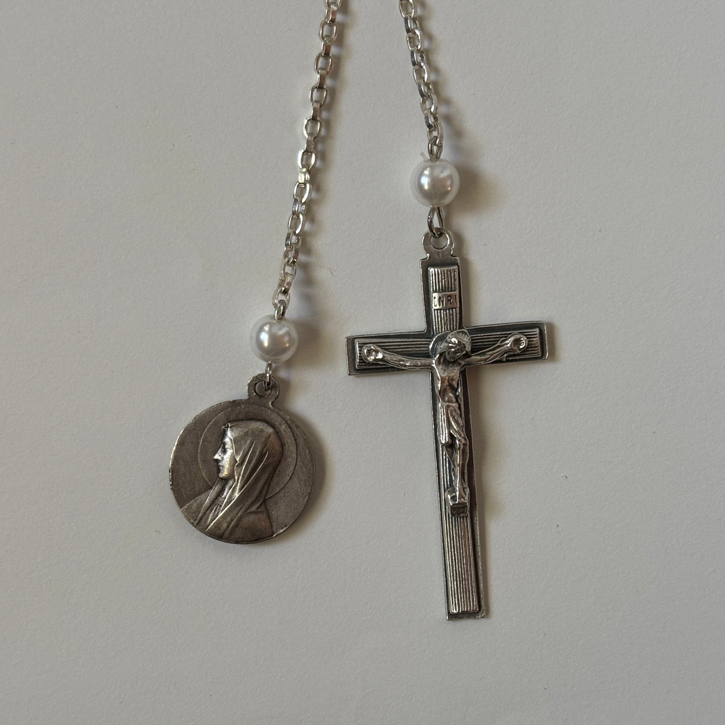 mary cross keychain