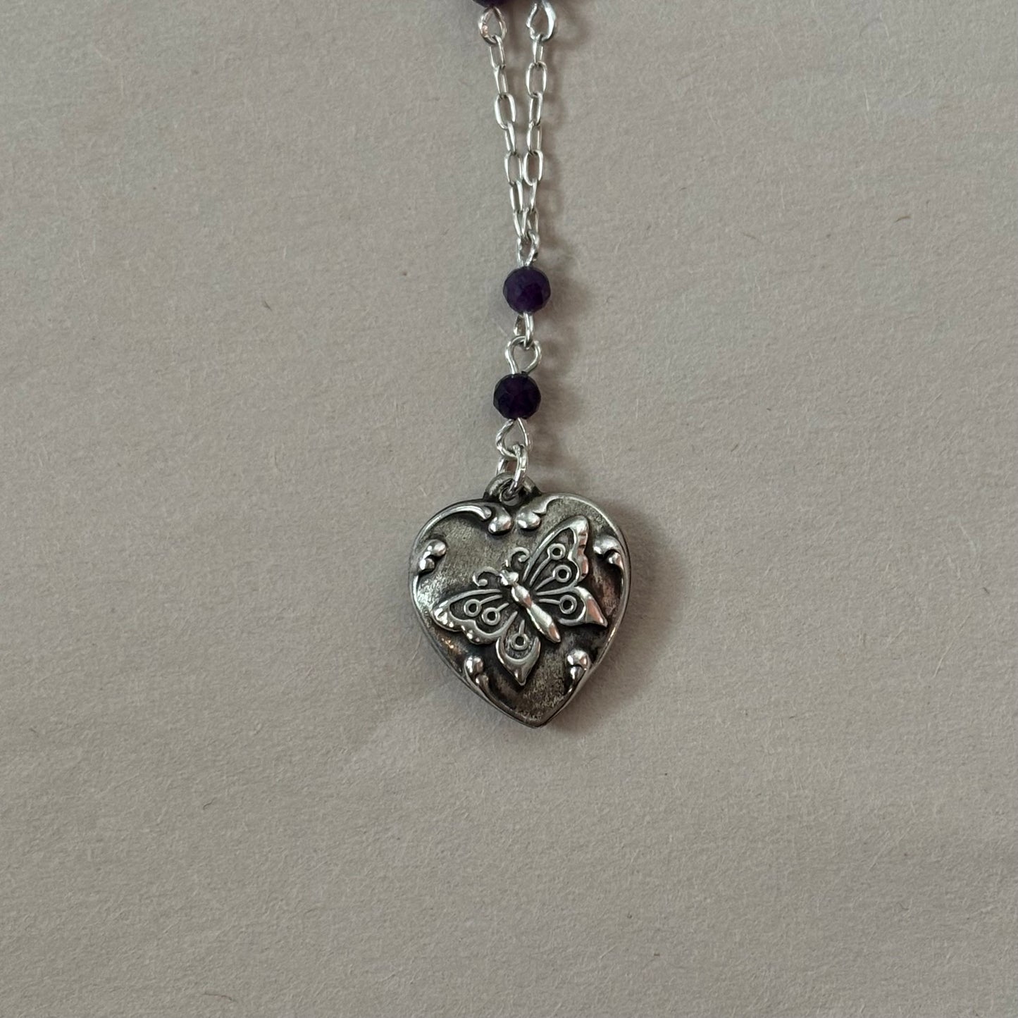 butterfly heart necklace