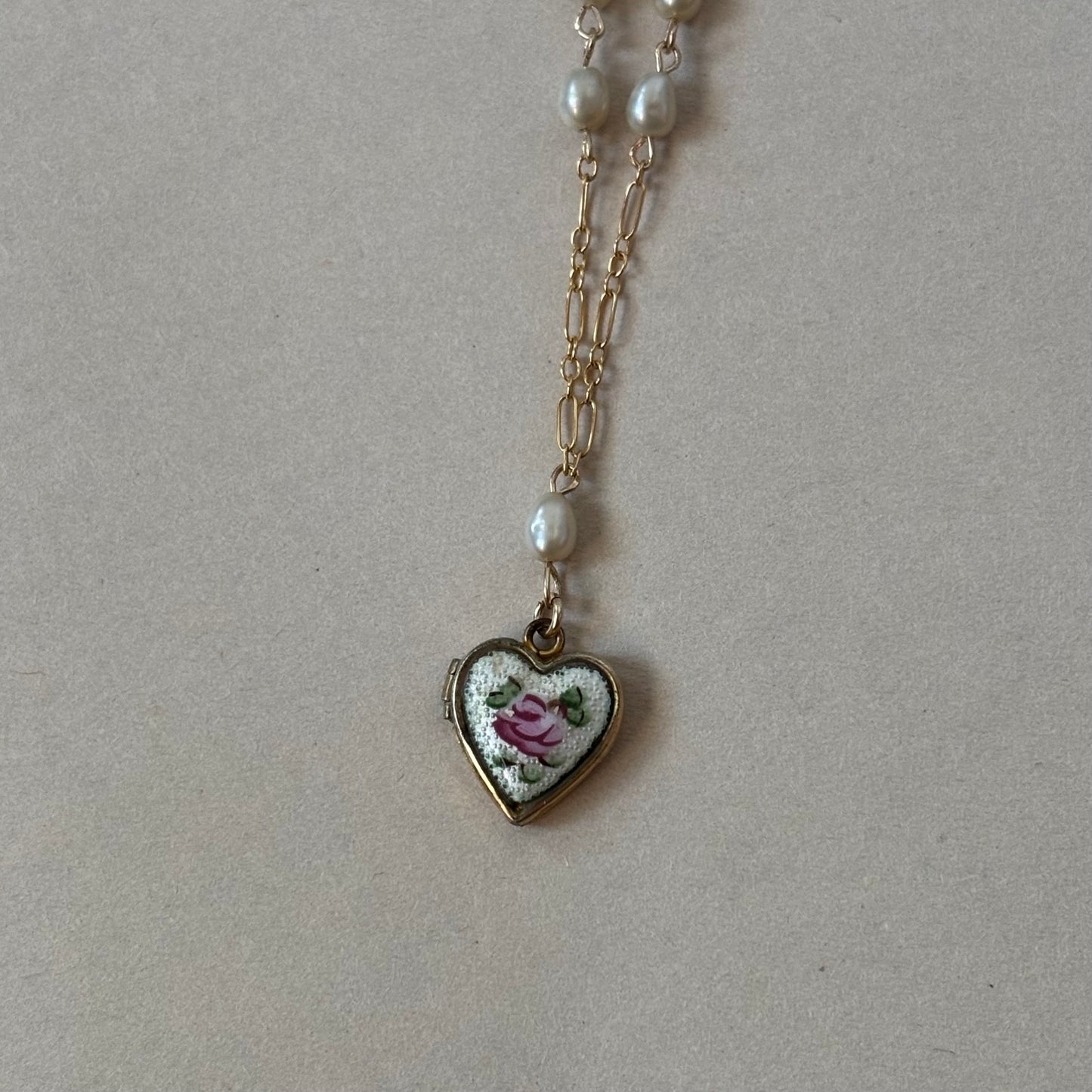 floral heart necklace
