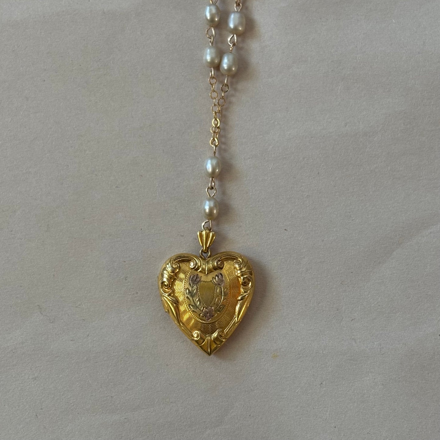 lucky heart locket necklace