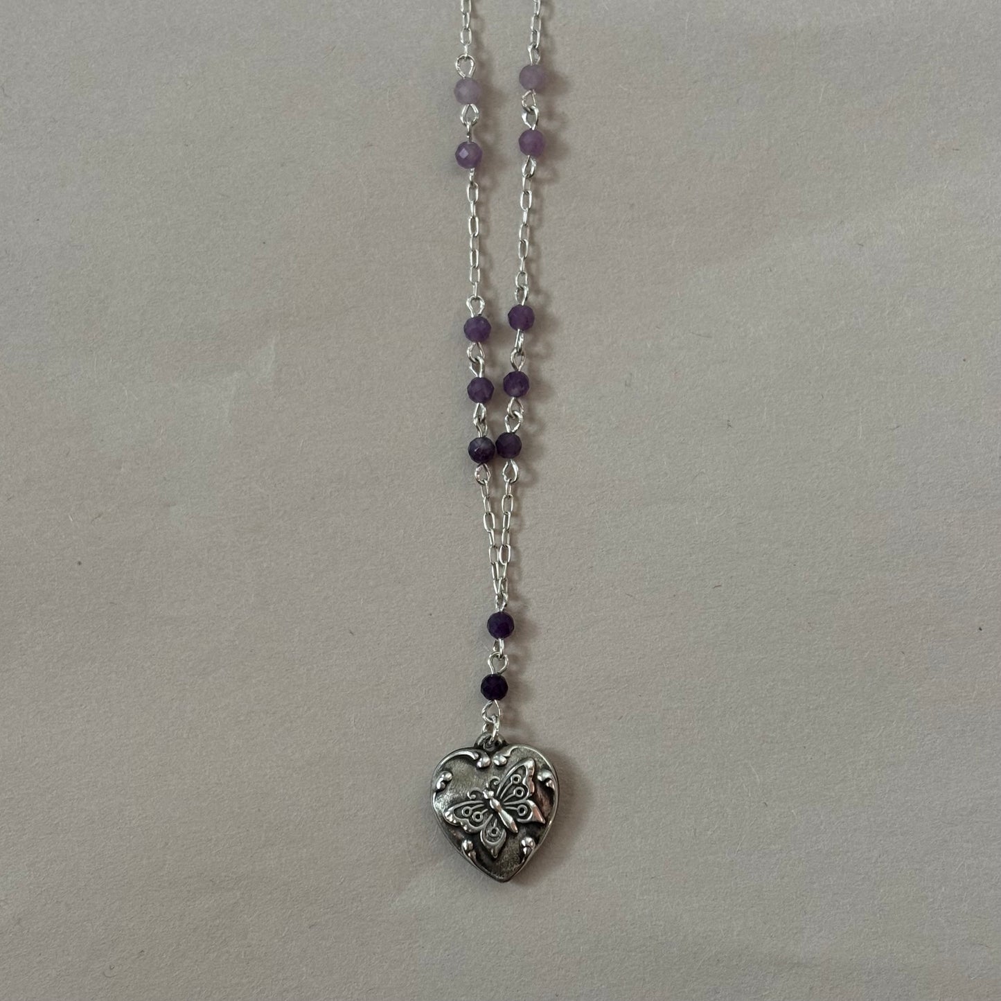 butterfly heart necklace