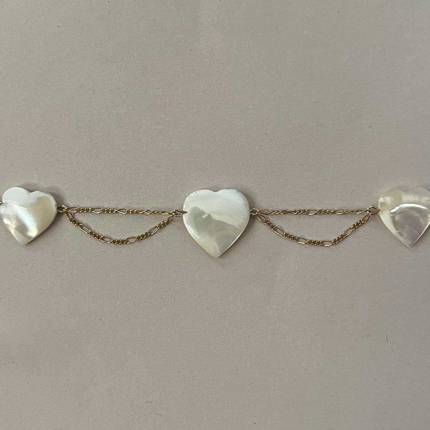 mother of pearl heart choker