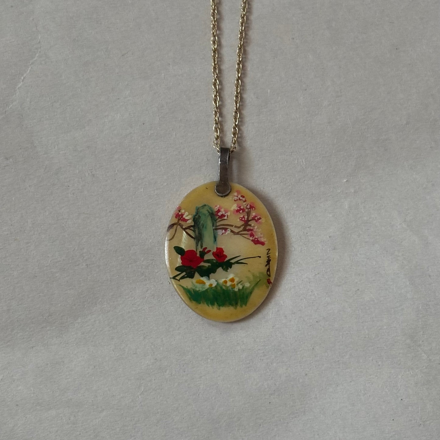 painted japanese necklace