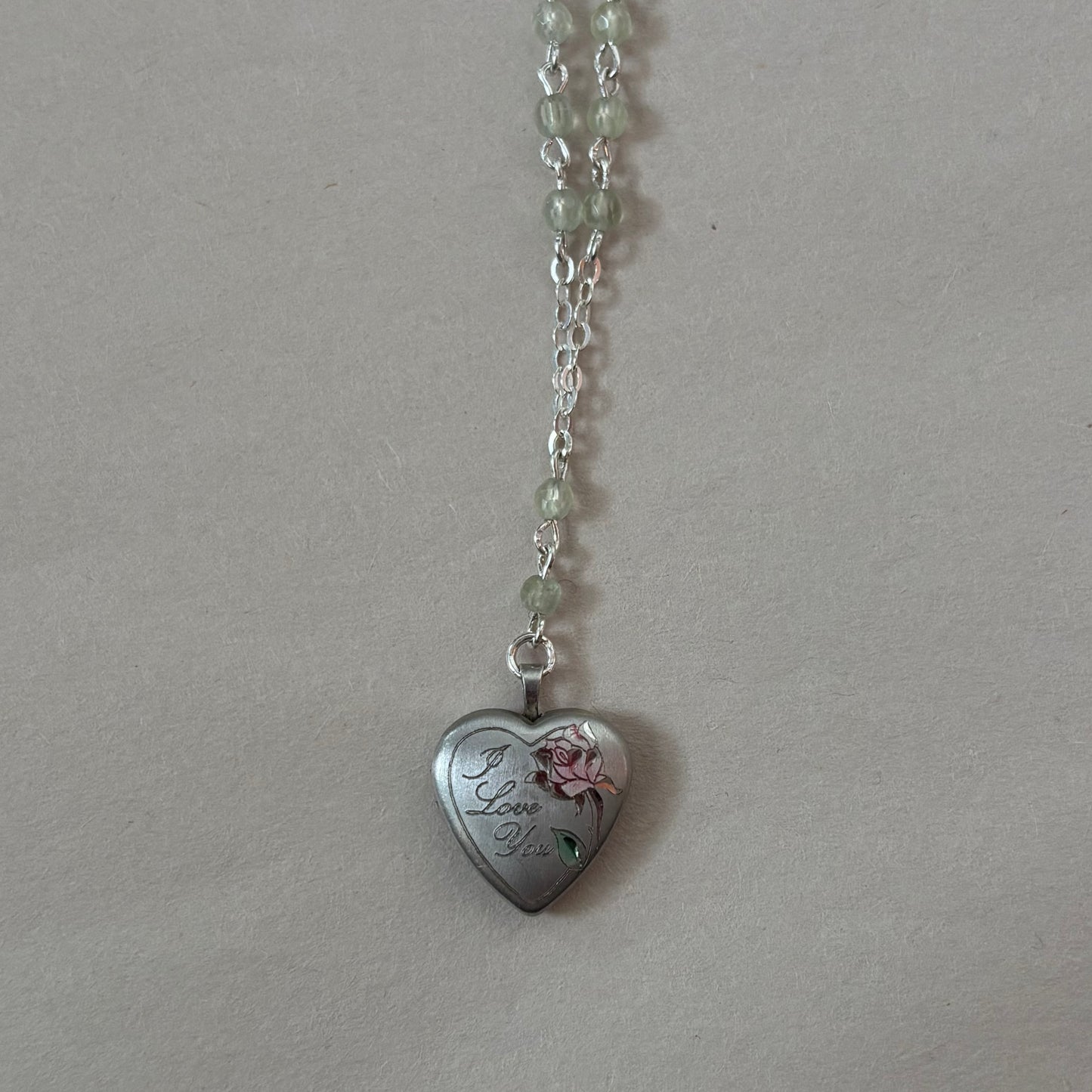 i love you rose locket necklace