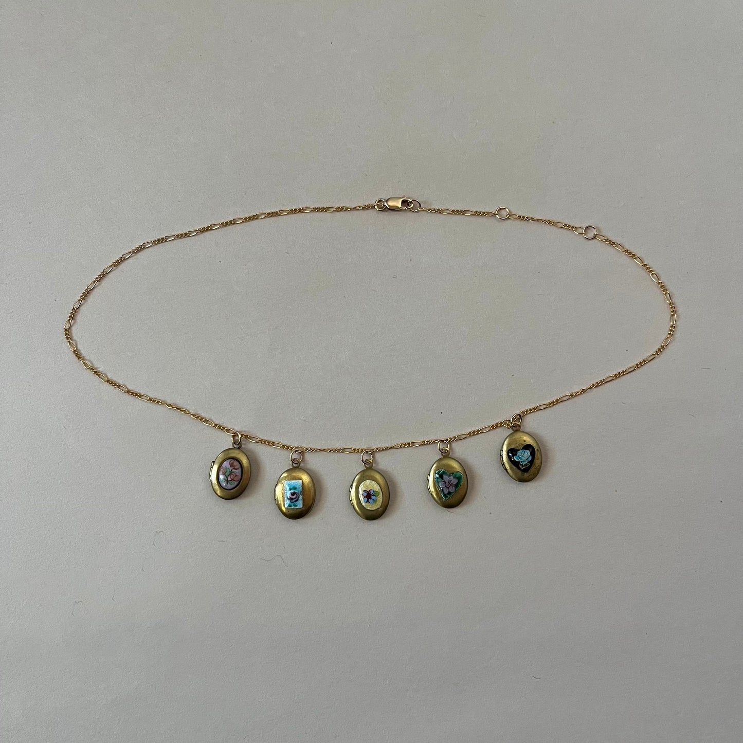 painted locket necklace