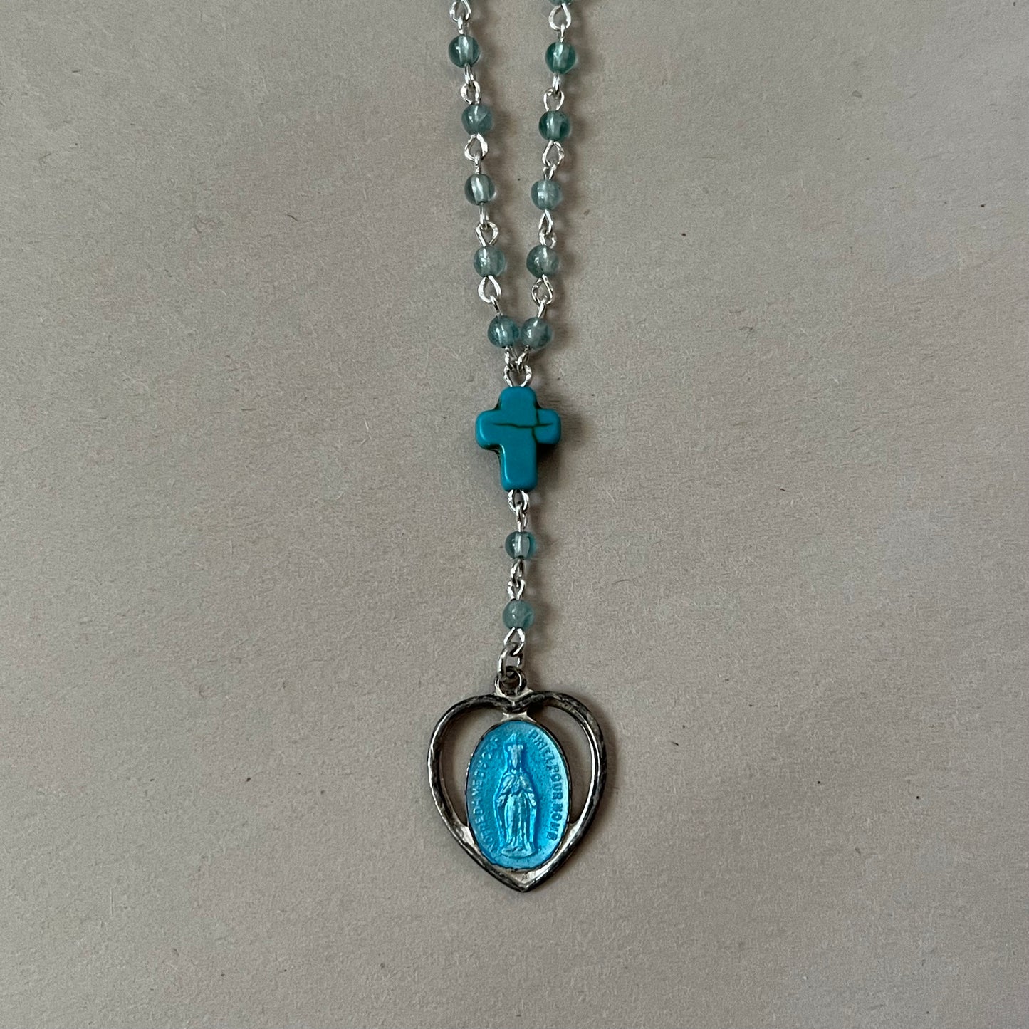 baby blue necklace