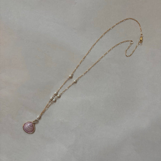 shell mini pearl necklace
