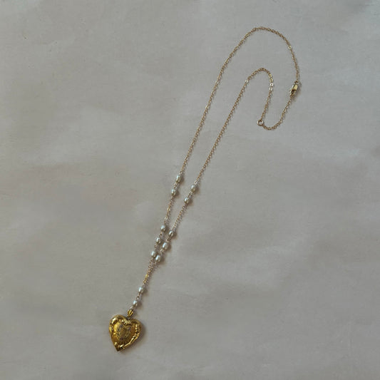 lucky heart locket necklace