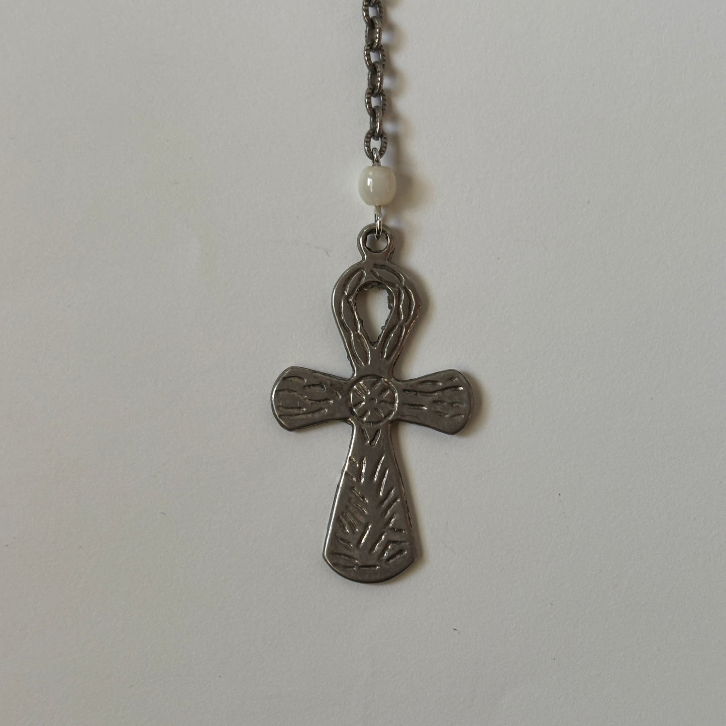 ankh pearl keychain