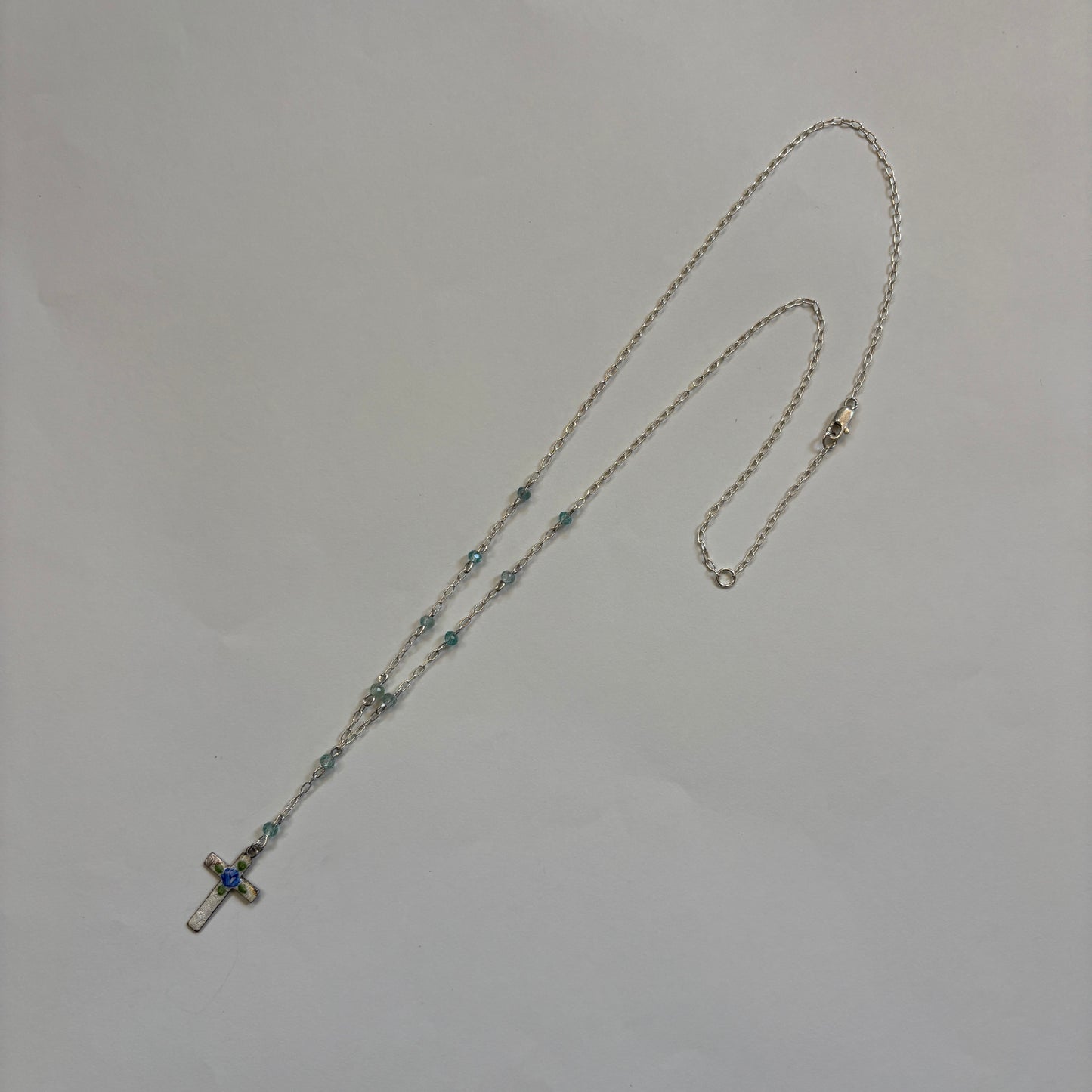 mini painted cross necklace