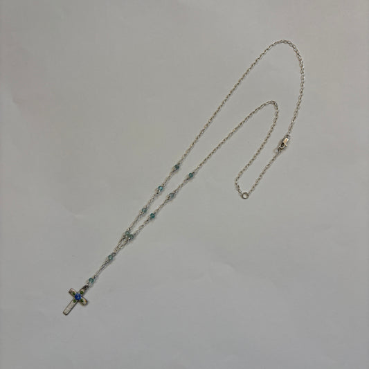 mini painted cross necklace