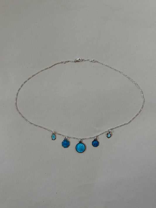 droplet blue necklace