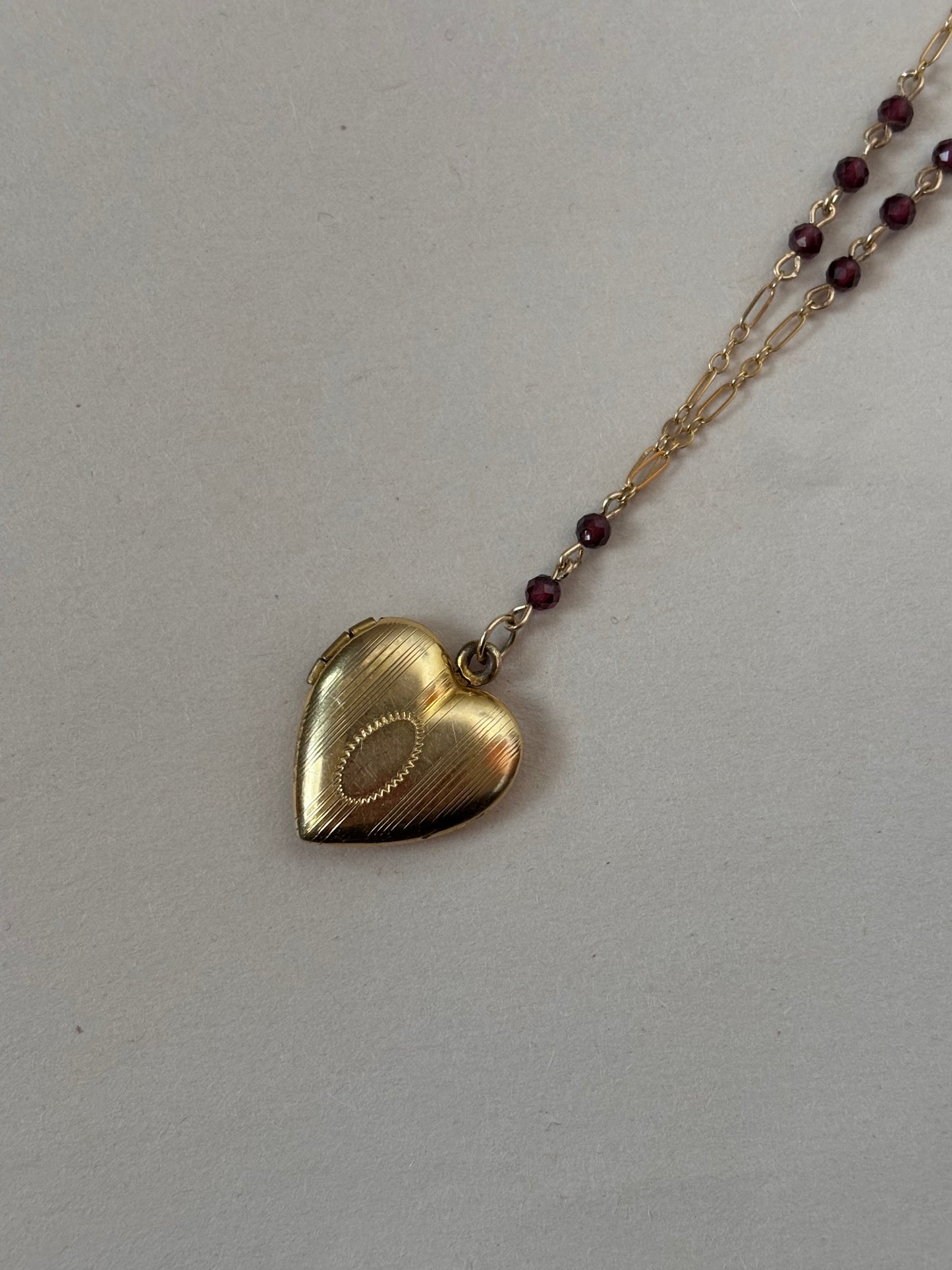 crimson heart locket necklace