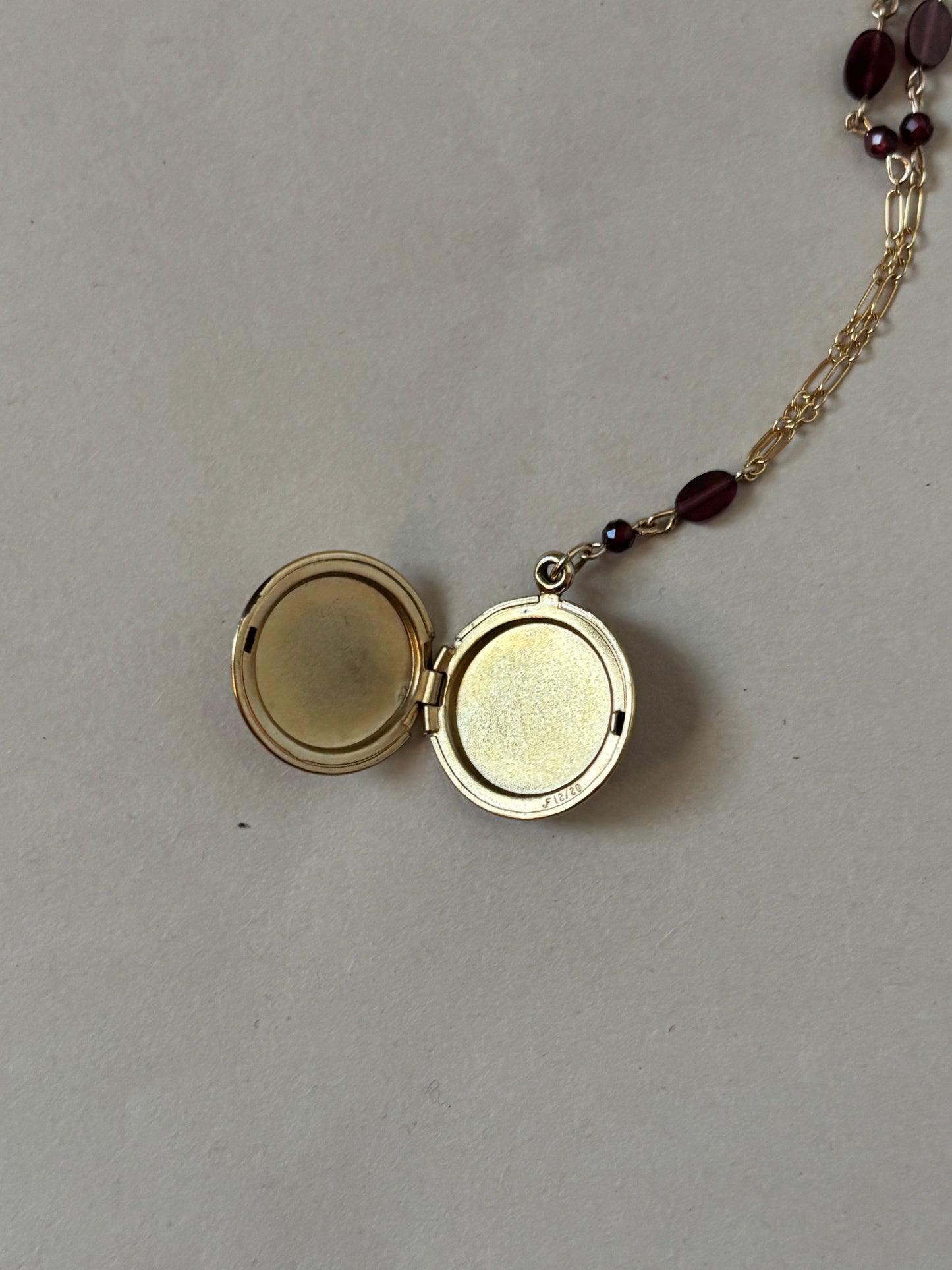 circle locket necklace