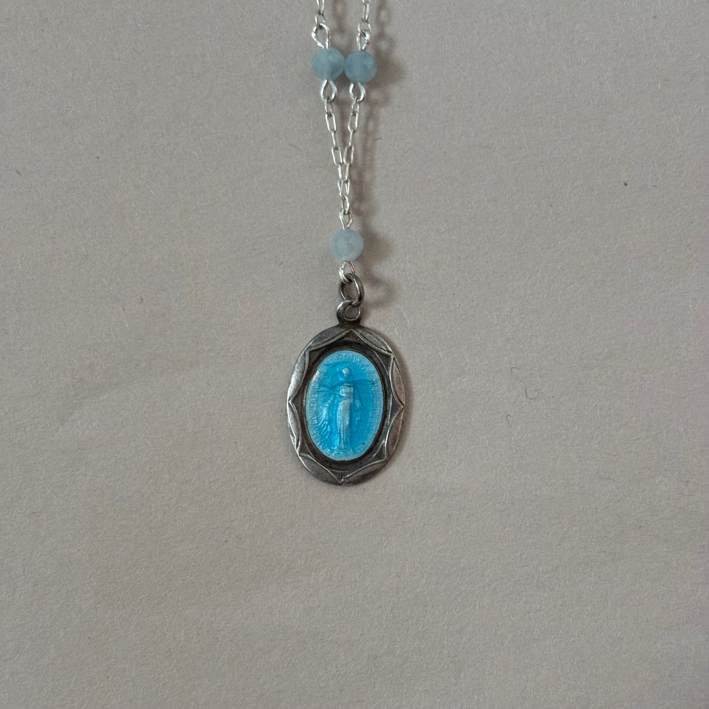 baby blue necklace