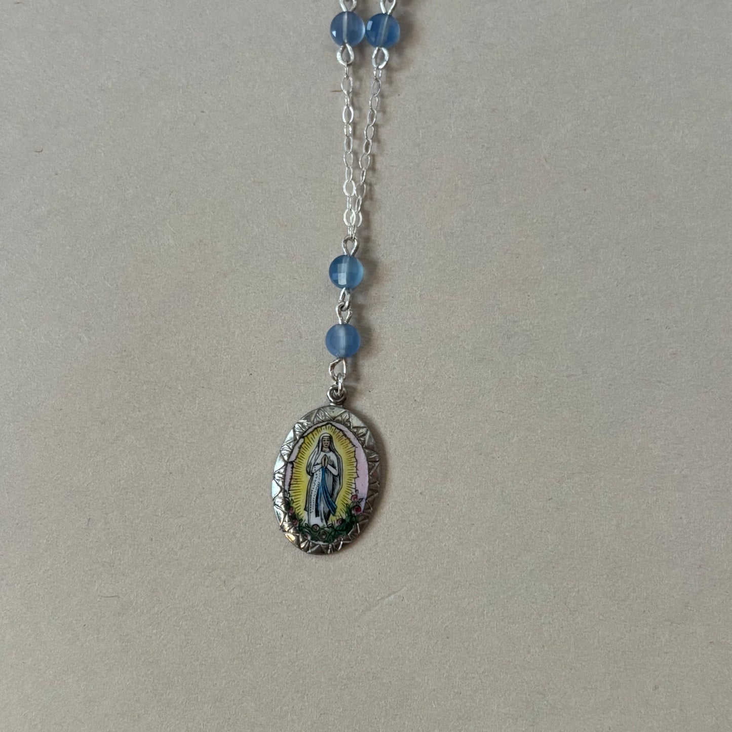 painted mary necklace