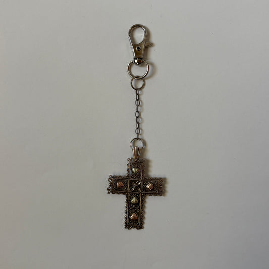 decorated cross keychain