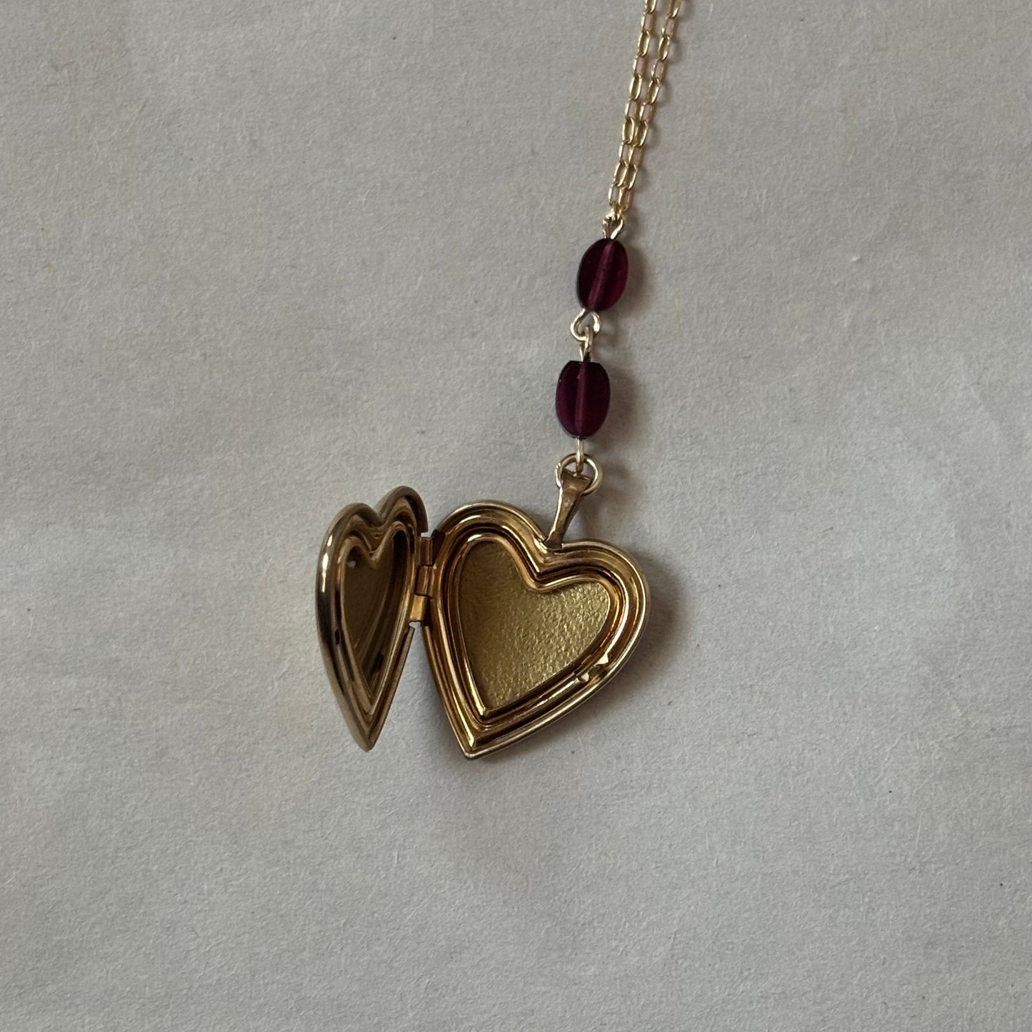 rose heart locket necklace