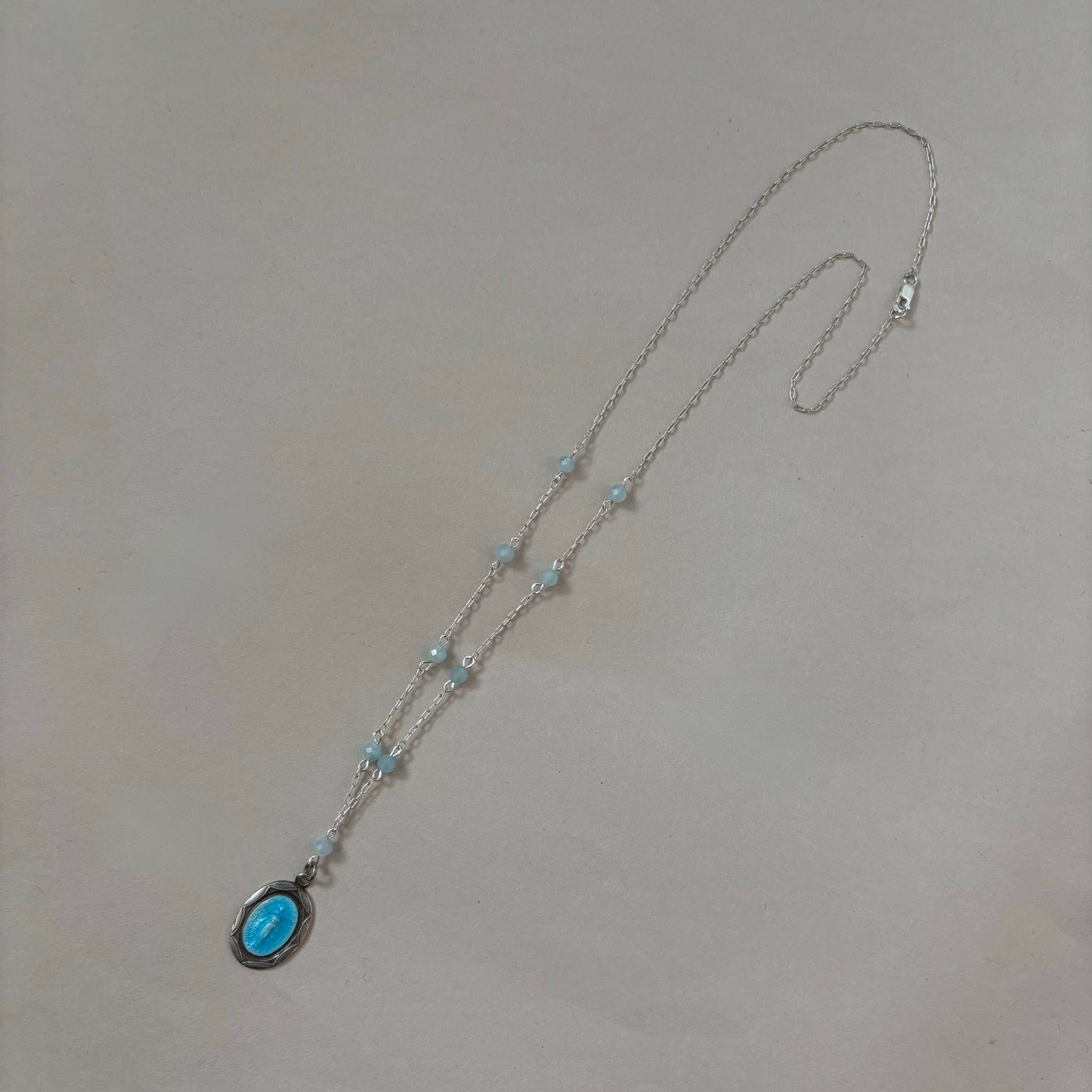 baby blue necklace