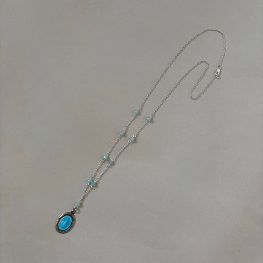 baby blue necklace