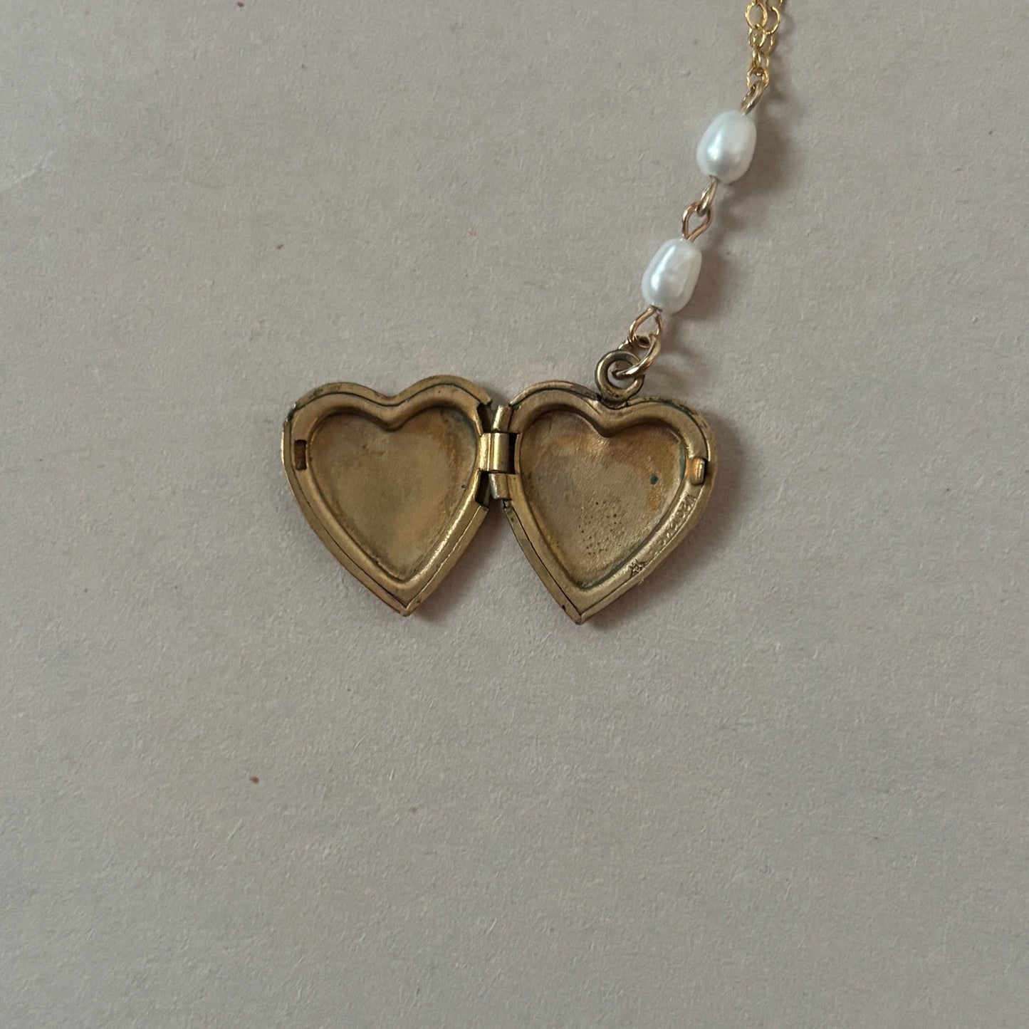 mini heart locket necklace