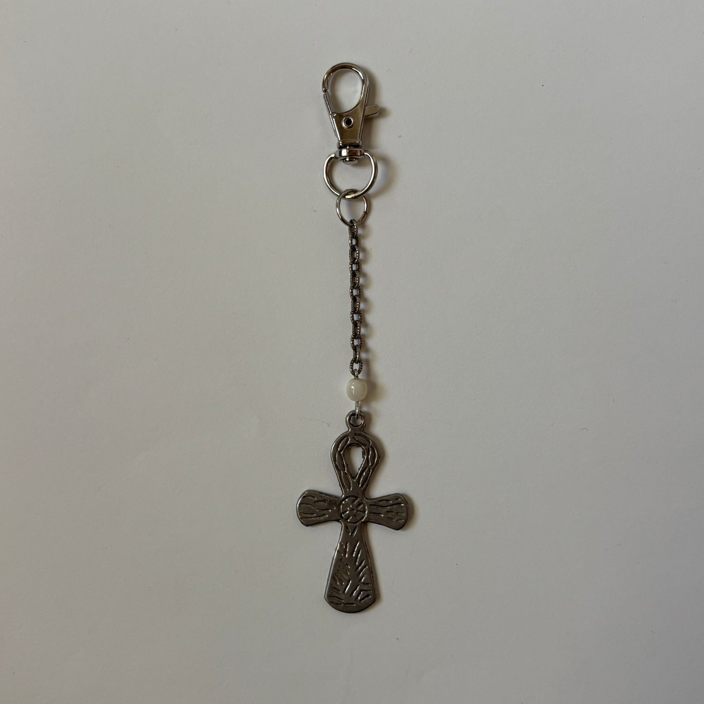ankh pearl keychain