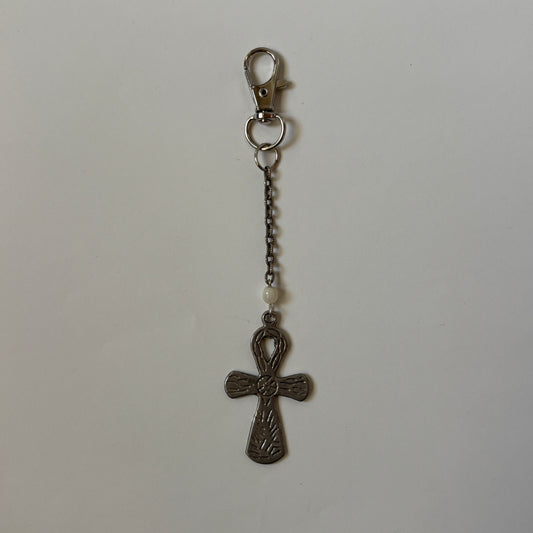 ankh pearl keychain