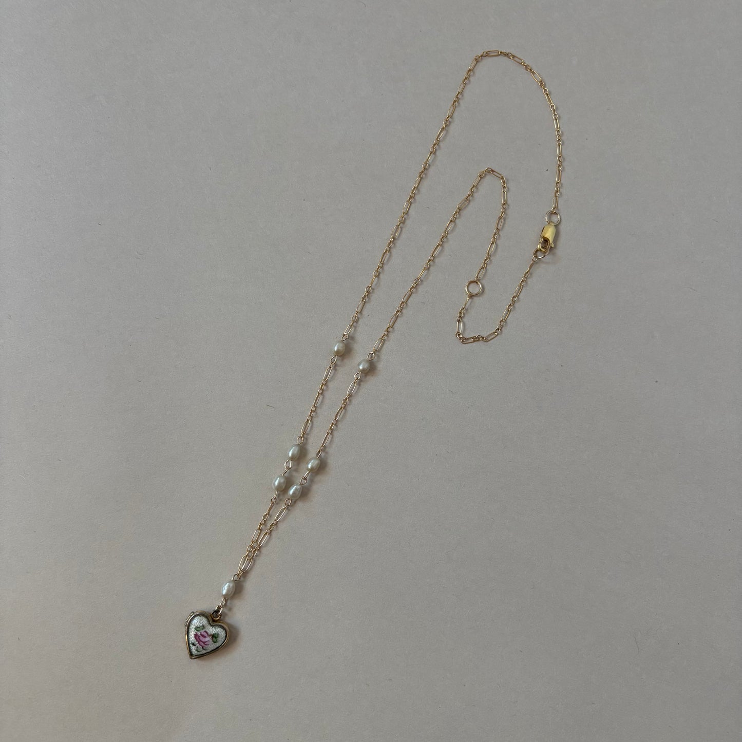 floral heart necklace
