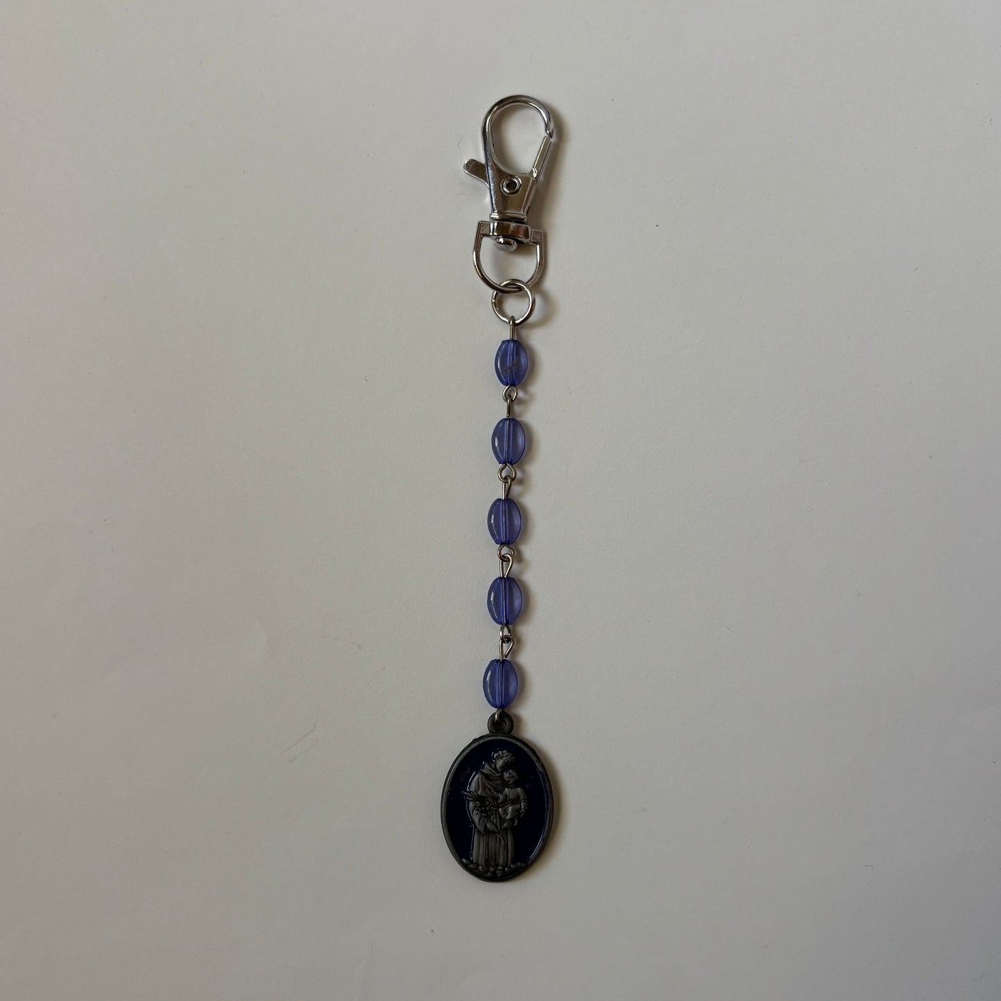 blue enamel keychain