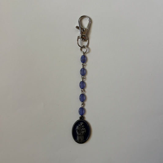blue enamel keychain