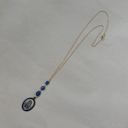 painted mary necklace