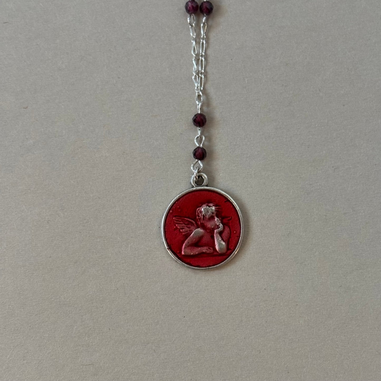 red angel necklace