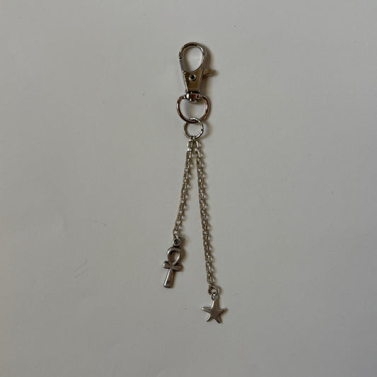 star & ankh keychain