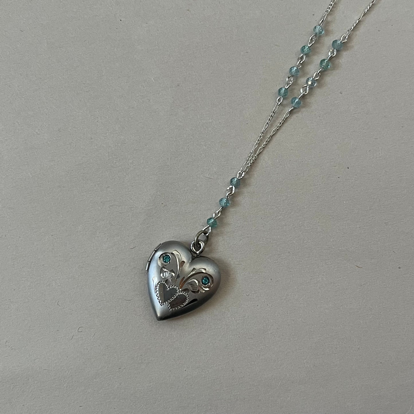 crystal heart necklace