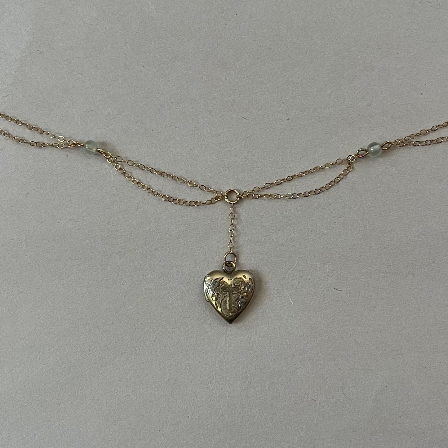 heart curtain choker necklace