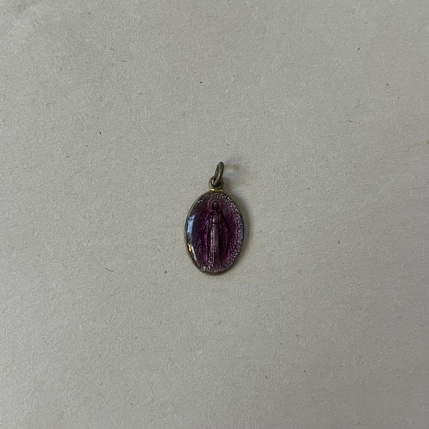 purple enamel pendant