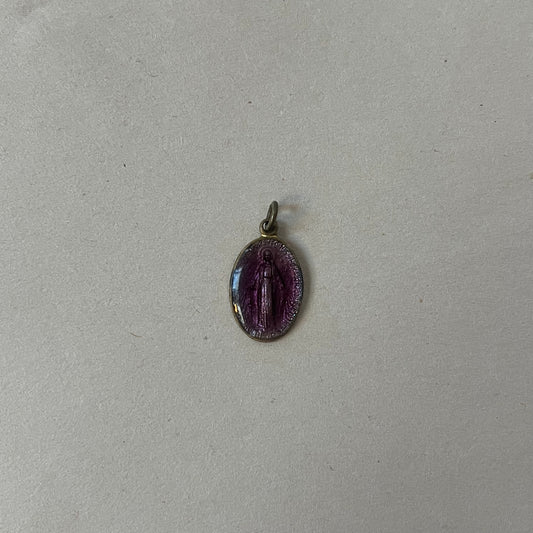 purple enamel pendant