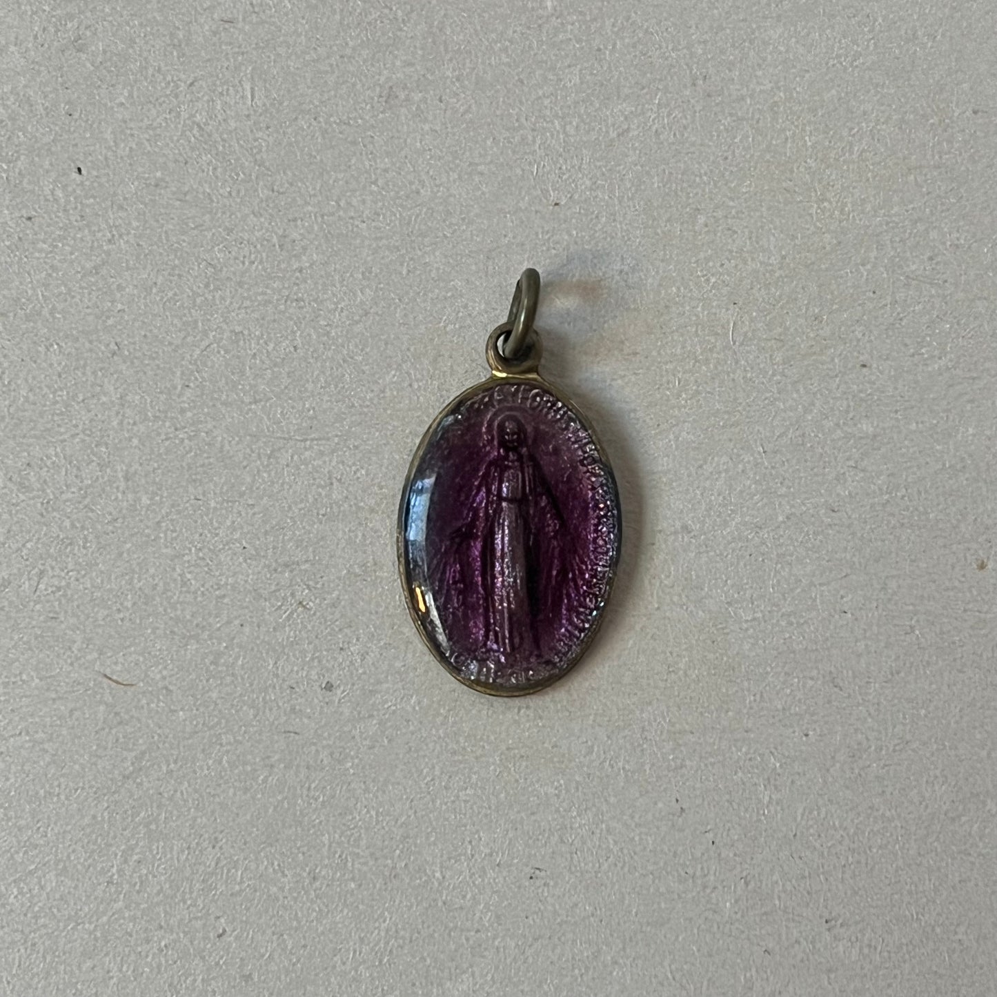 purple enamel pendant