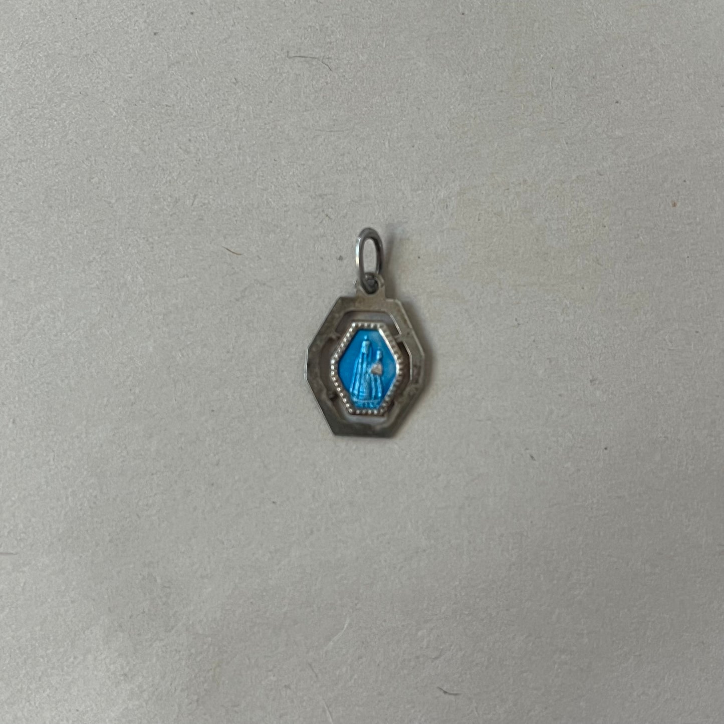 enamel bordered pendant