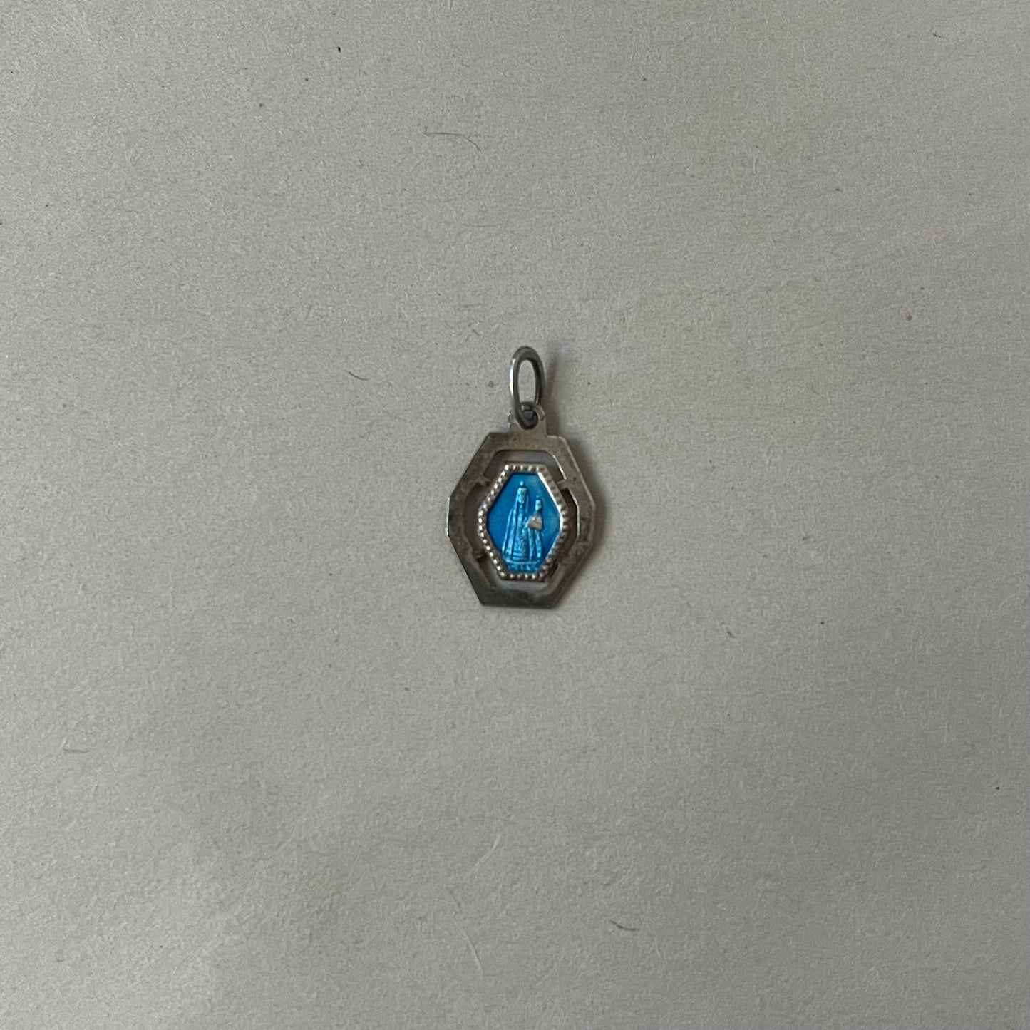 enamel bordered pendant