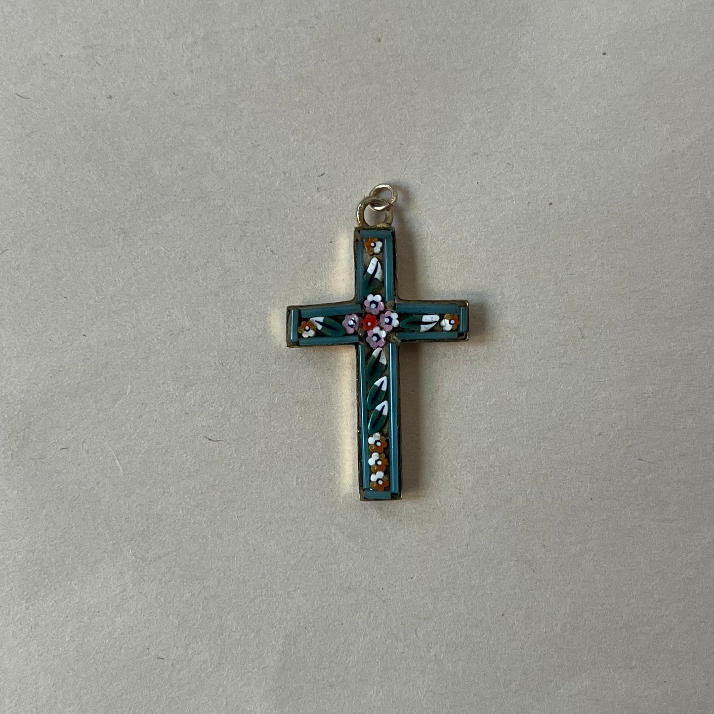 turquoise mosaic cross