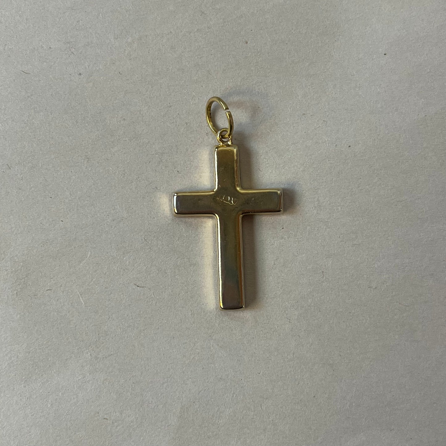 white mosiac cross pendant