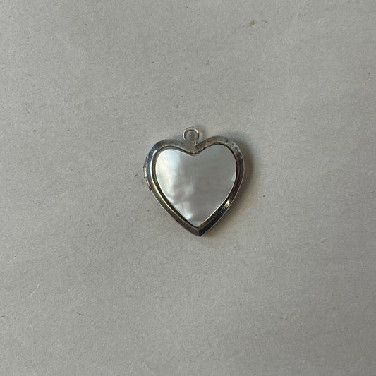 mother of pearl heart locket pendant