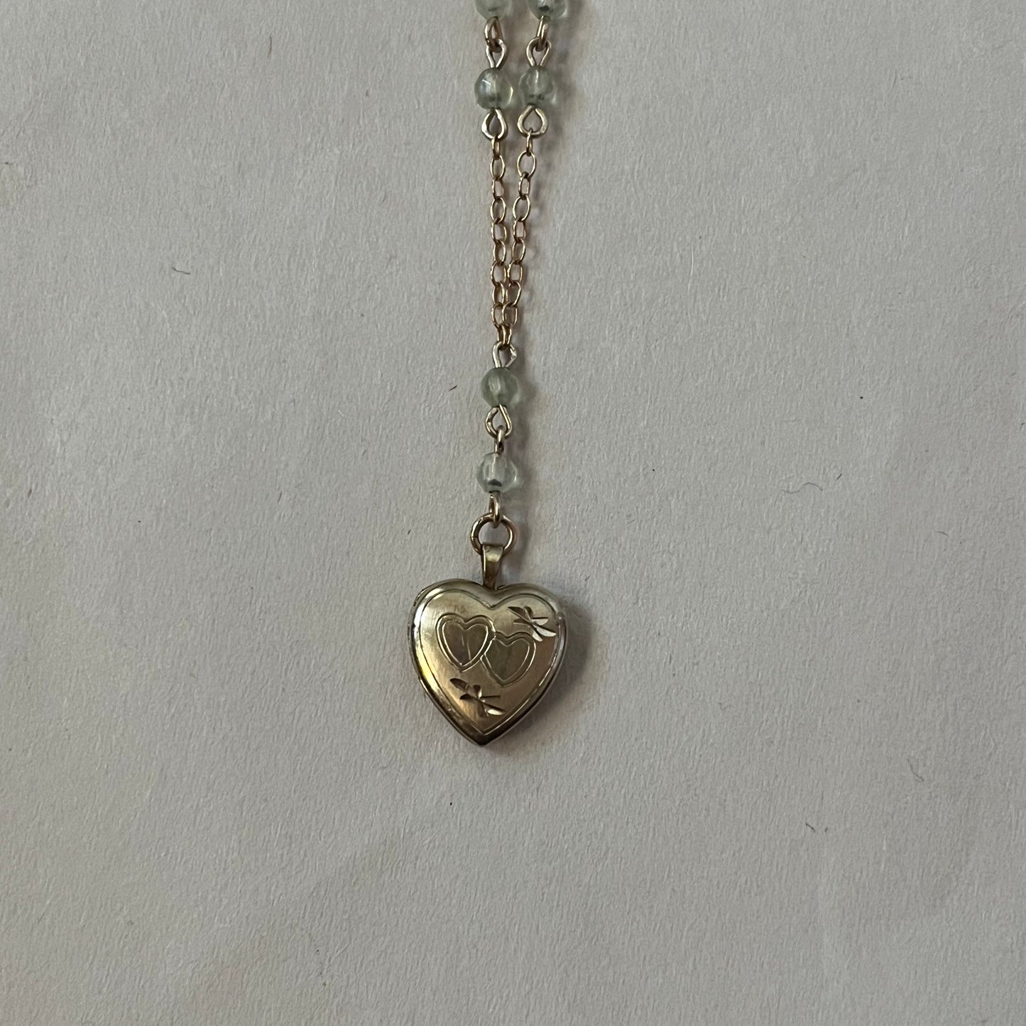 mini heart locket necklace