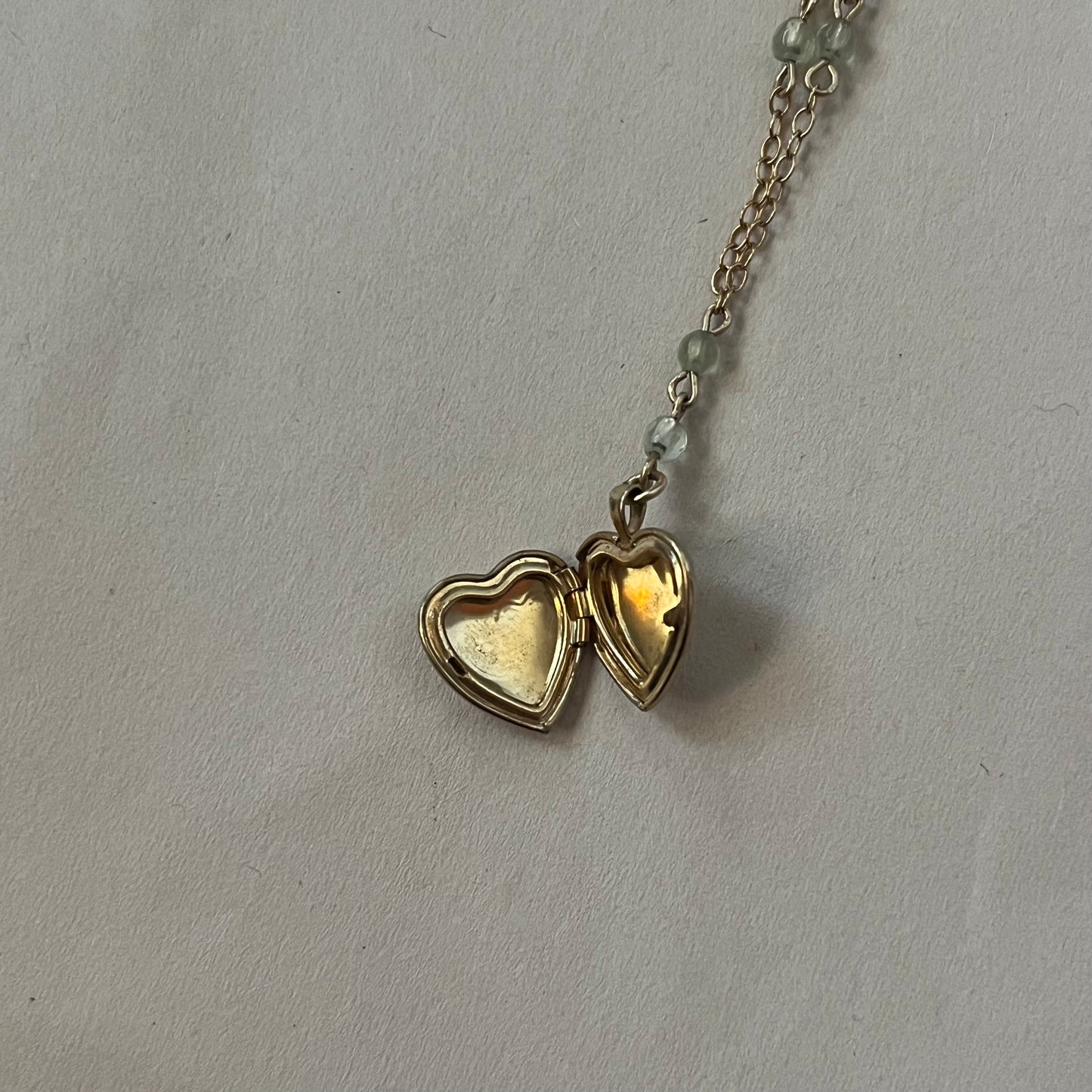 mini heart locket necklace