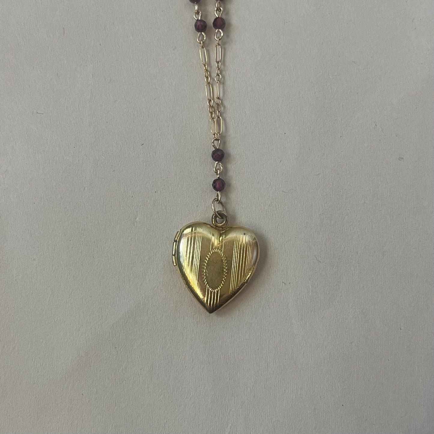 garnet heart necklace